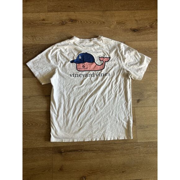 Vineyard Vines x Los Angeles Dodgers Mens White Short Sleeve Pocket Size Large - Picture 2 of 4